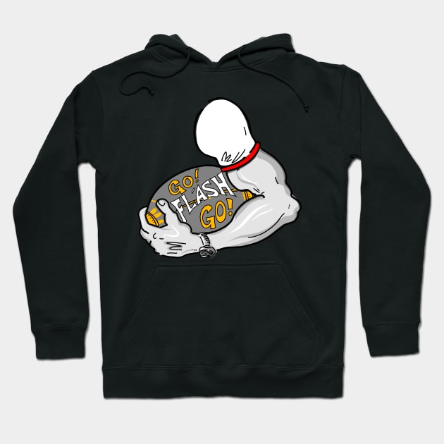 Football Fight, Go Flash Go! Hoodie by danpritchard